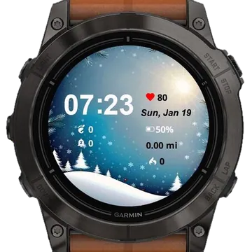 Christmas Landscape Garmin watch face preview