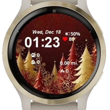Christmas Landscape Garmin watch face preview
