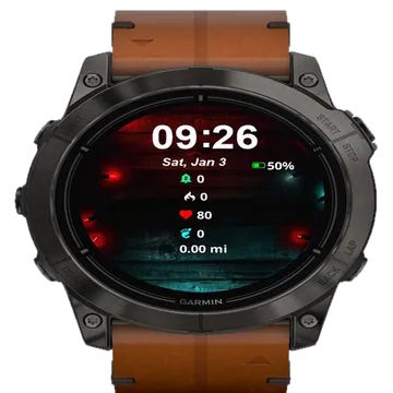 Christmas Lights Wood Garmin watch face preview