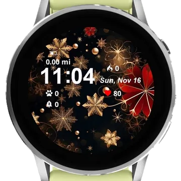 Christmas Ornaments Garmin watch face preview