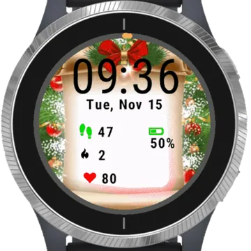 Christmas Photo Garmin watch face preview