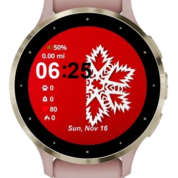 Christmas Postcard Garmin watch face preview