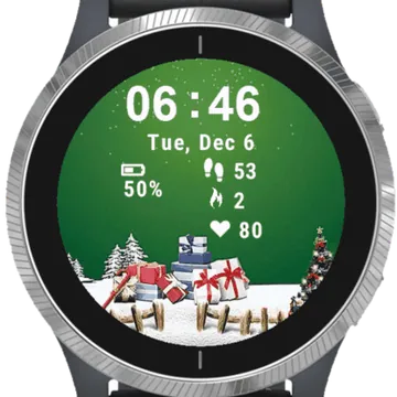 Christmas Poster Background Garmin watch face preview