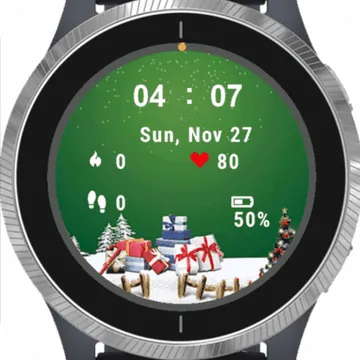 Christmas Poster Garmin watch face preview