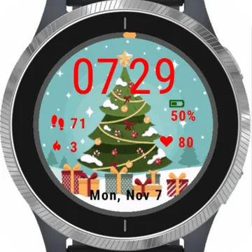Christmas Presents Garmin watch face preview