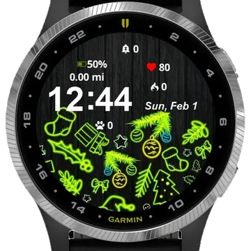 Christmas Red Image Garmin watch face preview