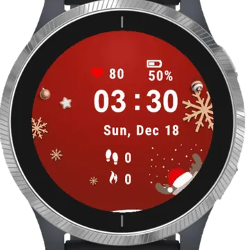 Christmas Reindeer Garmin watch face preview