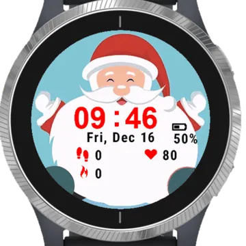 Christmas Santa Garmin watch face preview