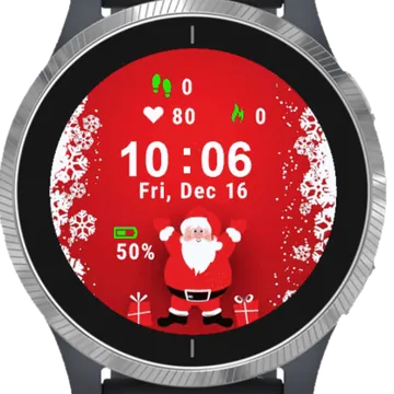 Christmas Santa Design Garmin watch face preview