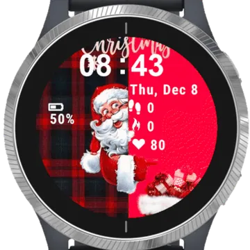 Christmas Santa Garmin watch face preview
