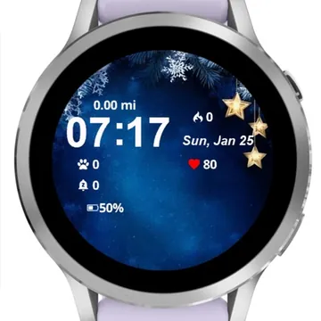 Christmas Star Garmin watch face preview
