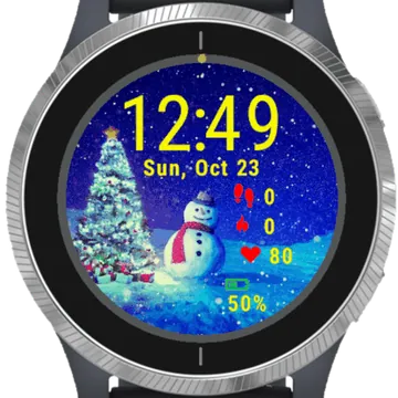 Christmas Style Garmin watch face preview