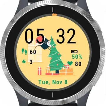 Christmas Sushi Garmin watch face preview