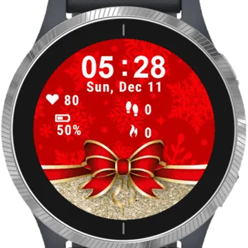 Christmas Tie Garmin watch face preview