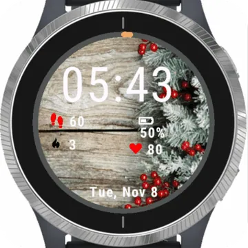 Christmas Time Garmin watch face preview