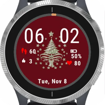 Christmas Time Tree Garmin watch face preview