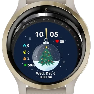 Christmas Toy Ball Garmin watch face preview