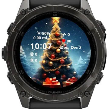 Christmas Tree Garmin watch face preview