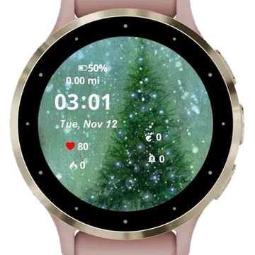 Christmas Tree Garmin watch face preview