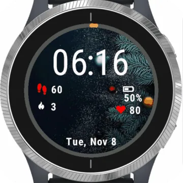 Christmas Tree Garmin watch face preview