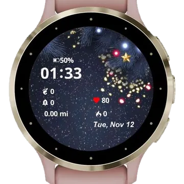 Christmas Tree Garmin watch face preview