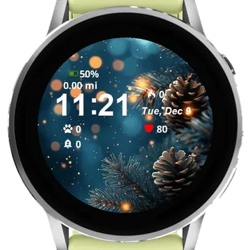Christmas Tree Com Garmin watch face preview