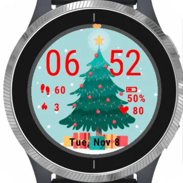Christmas Tree Concept Garmin watch face preview