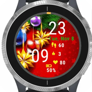 Christmas Tree Cute Garmin watch face preview