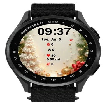 Christmas Tree Decorations Garmin watch face preview