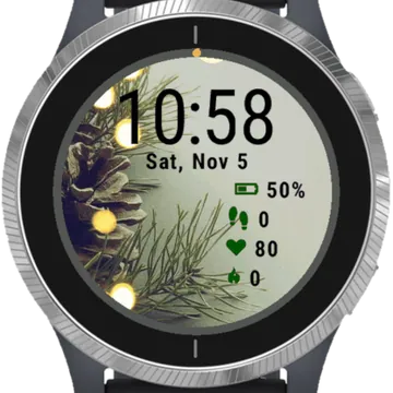 Christmas Tree Glare Garmin watch face preview