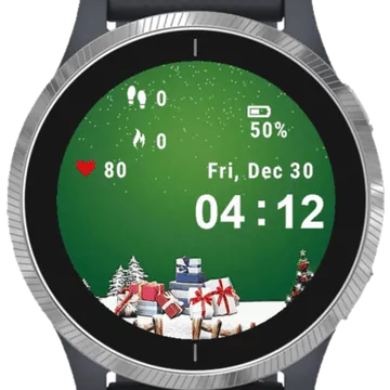 Christmas Tree Green Garmin watch face preview
