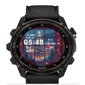Christmas Tree Is Seen Through Garmin watch face preview