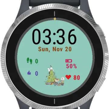 Christmas Tree Kids Garmin watch face preview