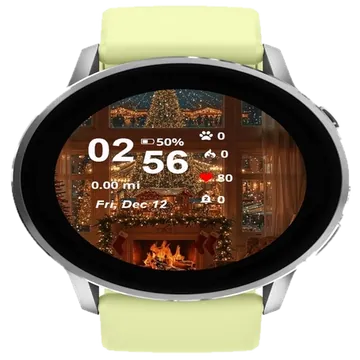 Christmas Tree Living Room Garmin watch face preview