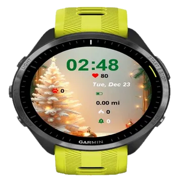 Christmas Tree Presents Garmin watch face preview