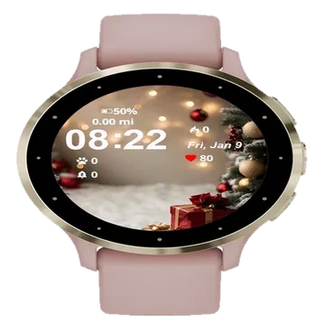 Christmas Tree Presents Lights Garmin watch face preview