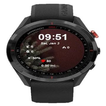 Christmas Tree Red Berries Garmin watch face preview