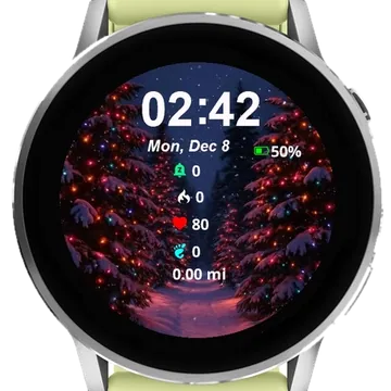 Christmas Tree Screensaver Garmin watch face preview