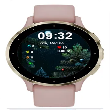 Christmas Tree Star Sky Garmin watch face preview