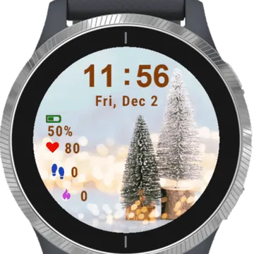 Christmas Trees Garmin watch face preview