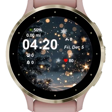 Christmas Wallpaper Garmin watch face preview