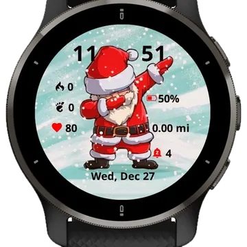 Christmas Wallpaper Garmin watch face preview