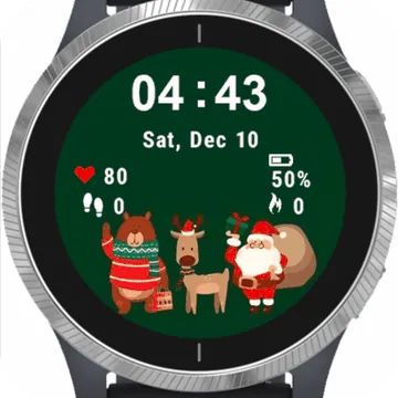 Christmas Wallpaper Friends Garmin watch face preview