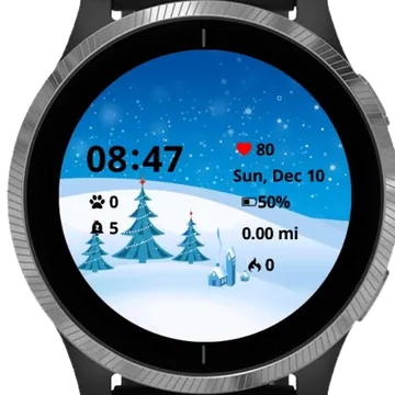 Christmas Wallpaper Garmin watch face preview