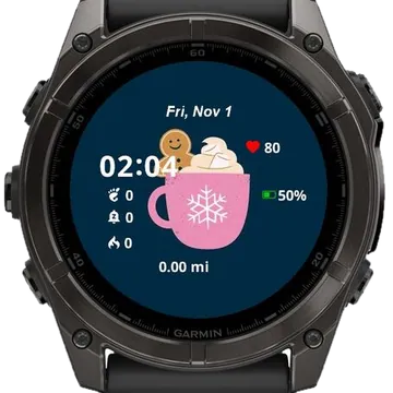Christmas Wallpapers Gingerbread Garmin watch face preview