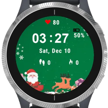 Christmas With Gift Garmin watch face preview