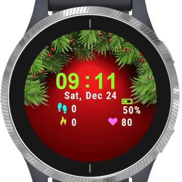 Christmas With Tree Garmin watch face preview
