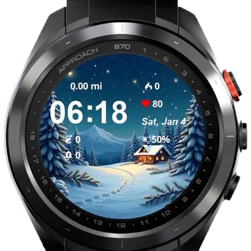 Christmas Wonderland Garmin watch face preview