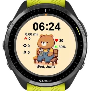 Chubby Bear Garmin watch face preview