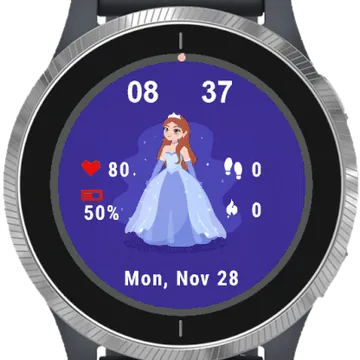 Cinderella Long Dress Garmin watch face preview
